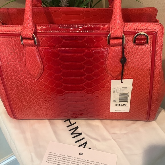 Brahmin Calimero Collection Small Finley Satchel Bag - Picture 12 of 16